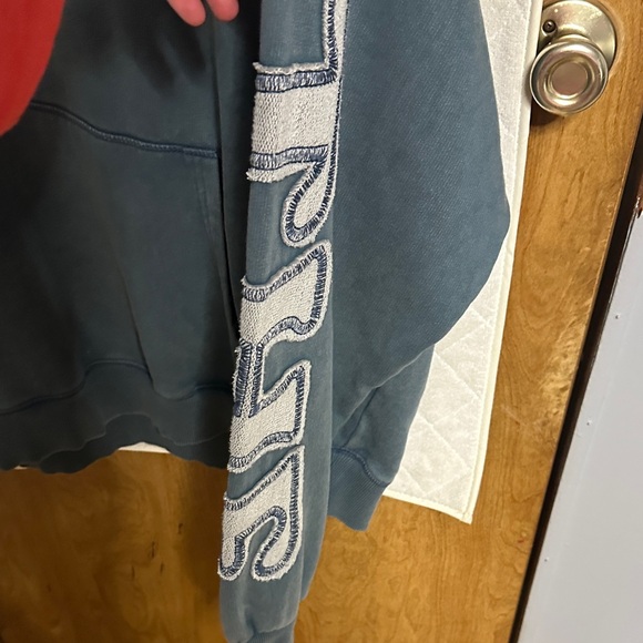 We The Free dark teal hoodie with cream logo trim / 168 original tag price - Picture 3 of 4